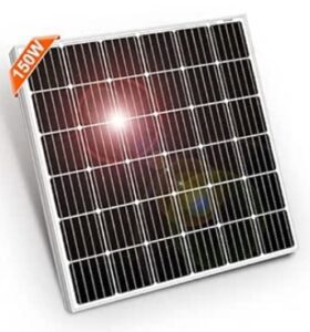 DOKIO 150W 18V Panel Solar monocristalino alta eficiencia robusto para carga de batería de 12v