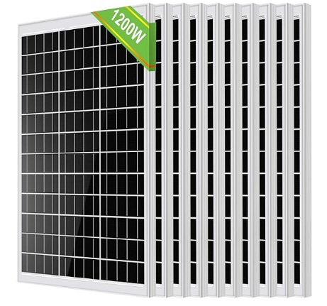 ECO-WORTHY 1200W (10pcs 120W 12V) panel solar