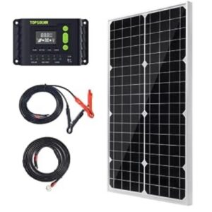 Topsolar Panel solar 30 W 12 V monocristalino sistema de rejilla para hogares RV barco 12 V carga de batería